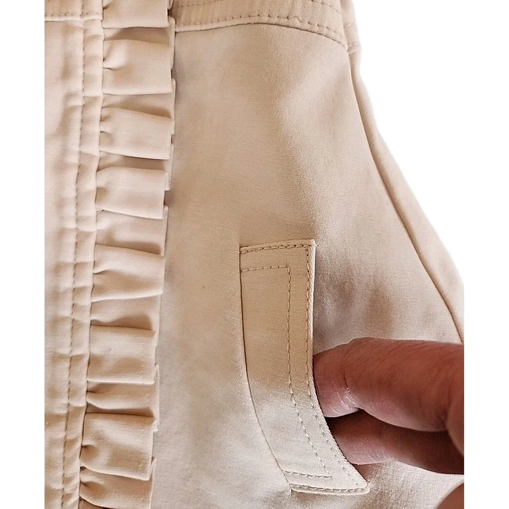 Baker by Ted Baker Toddler Girls Trench Coat Sz 12-18 M Pink Pastel Ruffle Event